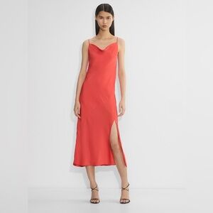NWT Aritzia Babaton Fonda Double satin cowlneck dress